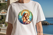 Mother Mary Stained Glass Bundle, an Illustration by SVGArt (Thumbnail 2 of 7)