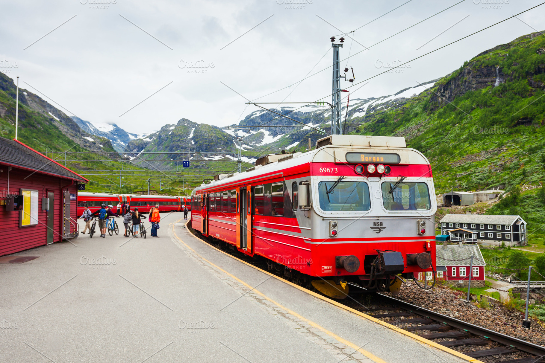 Train at Myrdal, Norway, a Photo by saiko3p
