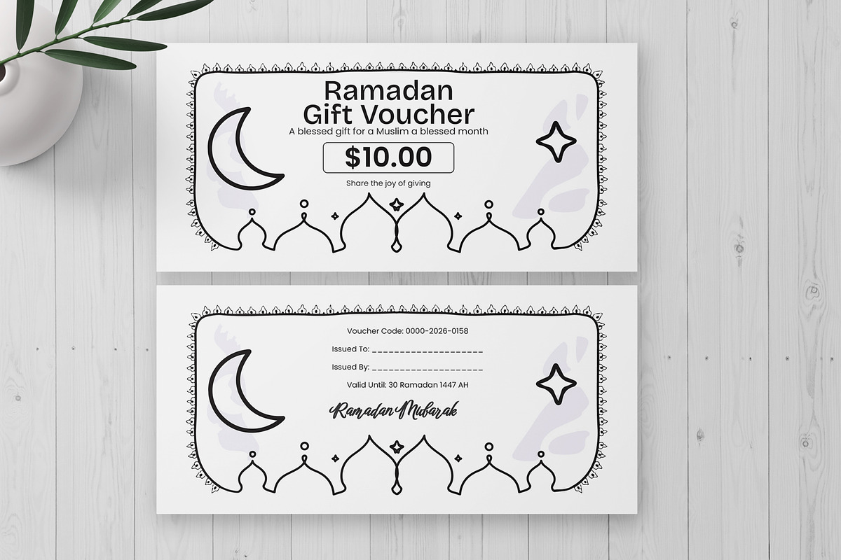 Ramadan Restaurant Gift Voucher, a Card Template by MightyDesign (Photo 3 of 6)