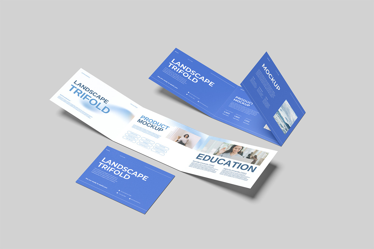 Landscape Trifold Mockup, an Advertising Mockup by Afif_studio (Photo 4 of 5)