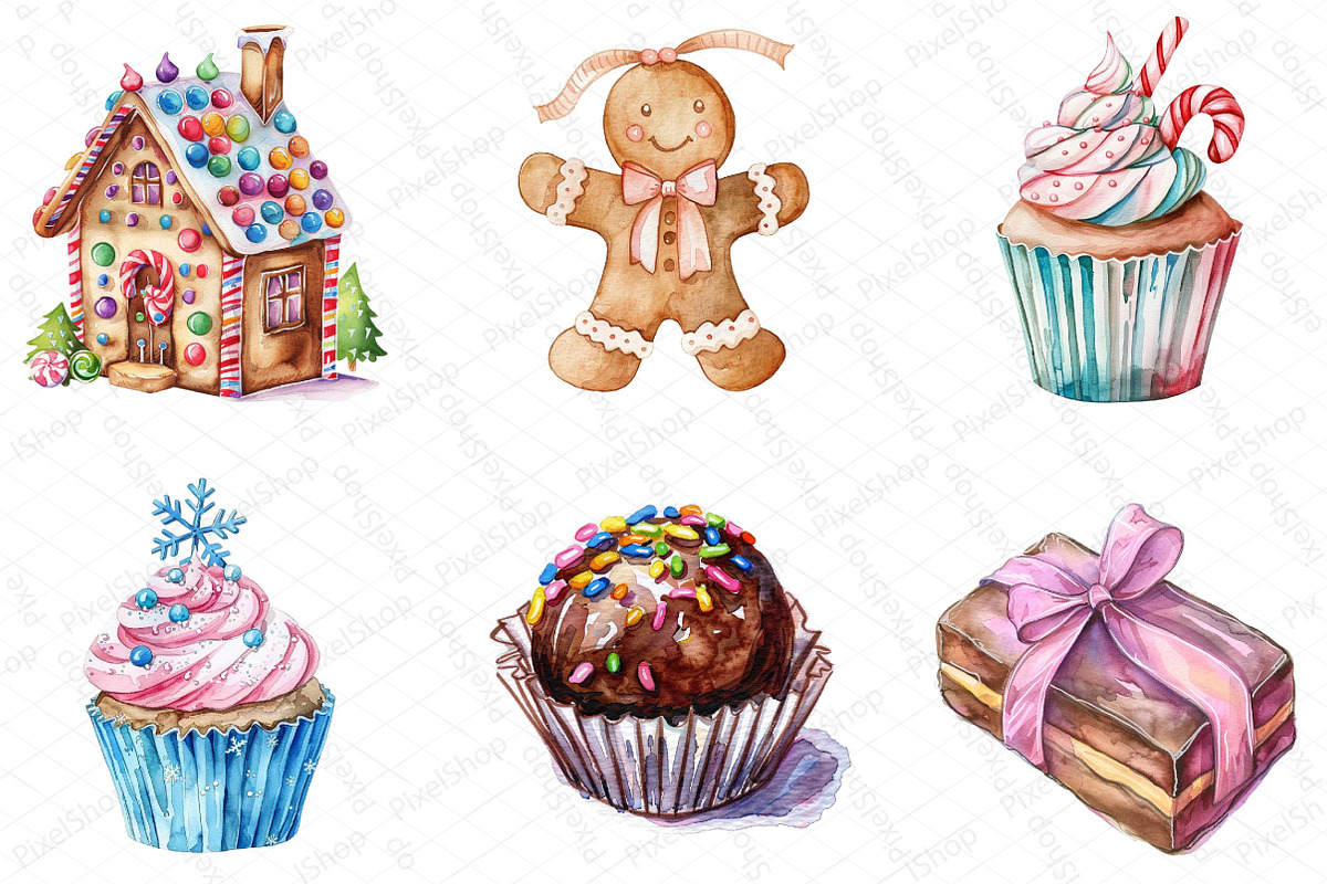 Pastel Christmas Cookies & Candy Cli, an Illustration by DreamPrint404 (Photo 5 of 6)