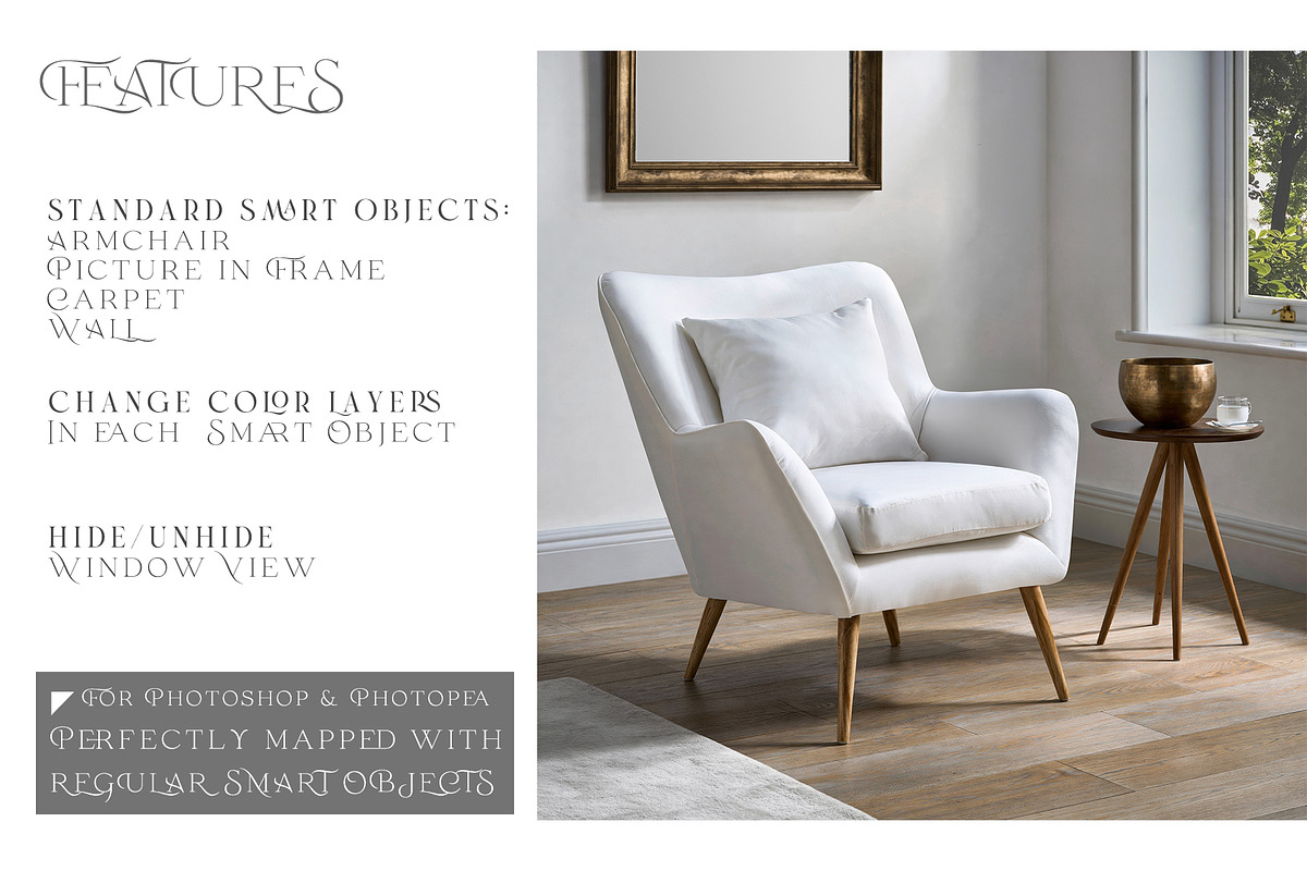 Armchair Upholstery Mockup, a Household Mockup by mock-ups (Photo 2 of 13)