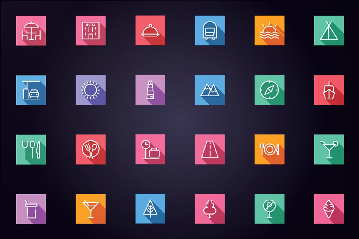 Travel and Tourism Flat Line Icons, an Outline Icon by FlatLineIcons (Photo 4 of 5)