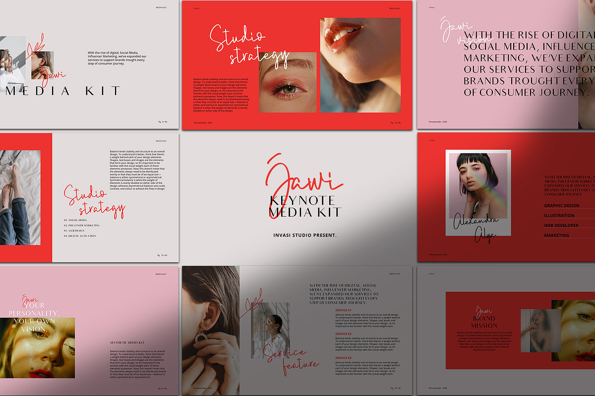 JAWI - Keynote Media Kit Templates, a Presentation Template by Invasi Studio (Photo 1 of 11)