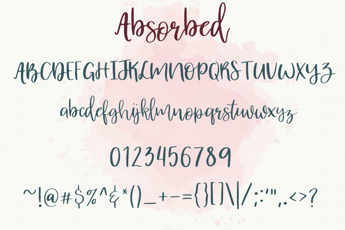 Absorbed | Script Font preview 6