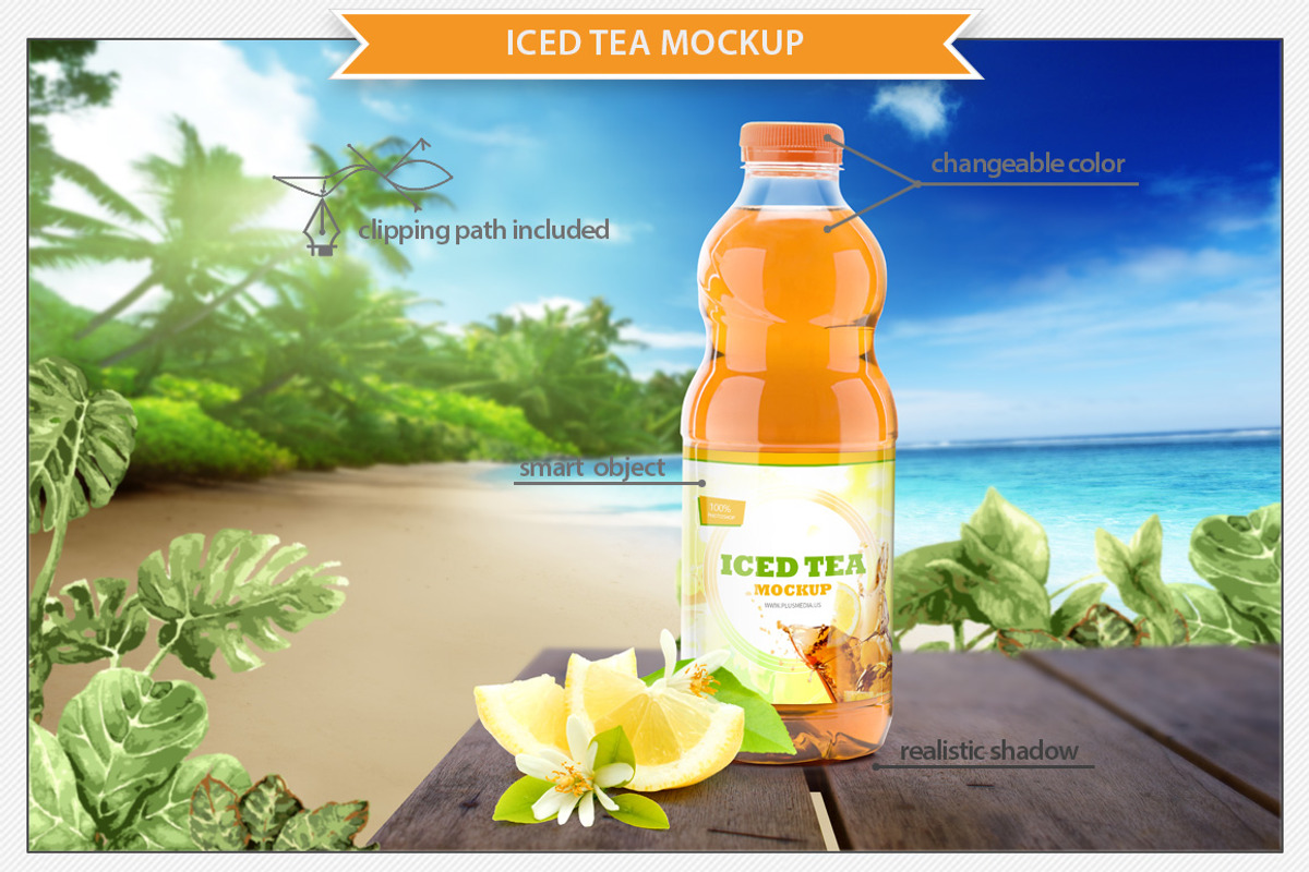 Iced Tea Mockup, a Product Mockup by Plus Media