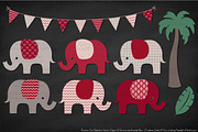 Ruby Red Elephant Clipart, an Illustration by Amanda Ilkov (Thumbnail 3 of 4)