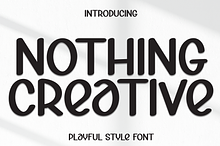 Nothing Creative | Script Font