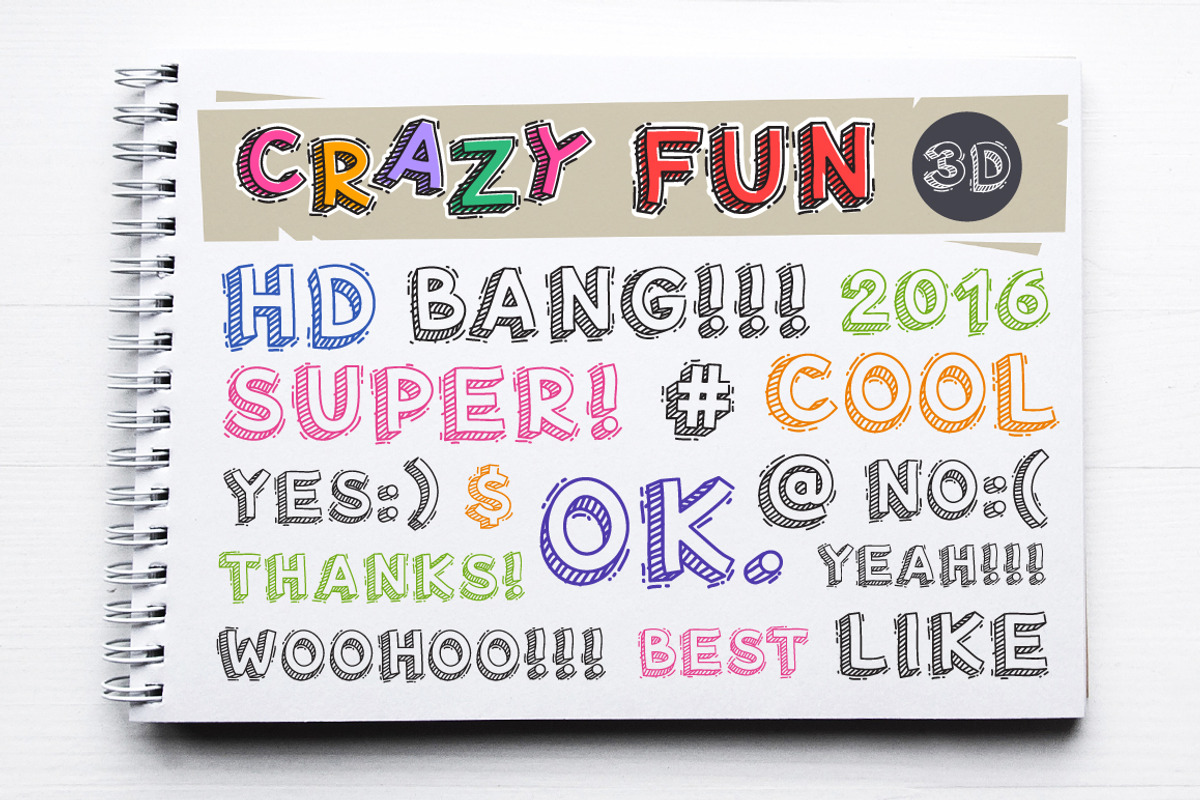 Hand Drawn 3D Letters and Numbers preview 2