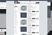 Online Shop Webdesign Wireframe Kit, a Wireframe Template by DesignSomething (Thumbnail 3 of 5)