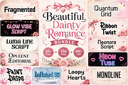 Beautiful Dainty Romance Bundle, a Sans Serif Font by Wow Magic (Thumbnail 1 of 20)