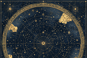 Celestial Astrology Chart, a Background Graphic by Printable Treasure (Thumbnail 8 of 8)