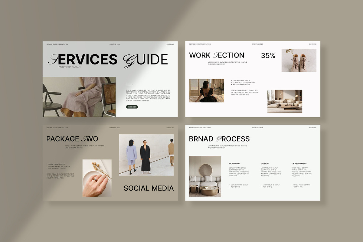 Service Guide Presentation Template, a Presentation Template by ...