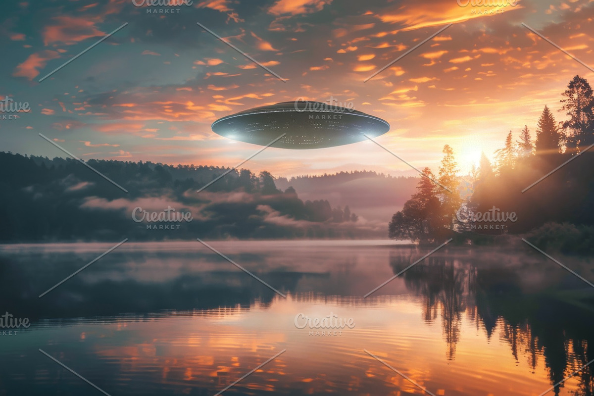 97 UFO objects flying in the sky, a Transportation Photo by Handmadefont (Photo 73 of 101)