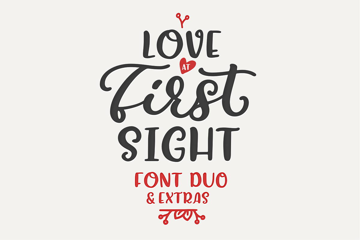 Love At First Sight Font Duo &Extras