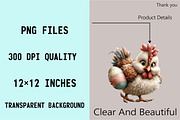 Whimsical Easter Chicken Clipart Bun, an Illustration by SVGArt (Thumbnail 6 of 7)