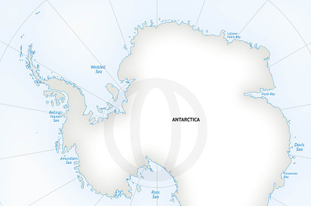 Vector map of continent Antarctica