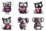 Love Woodland Animals Valentine PNG, an Illustration by SinaCreation (Thumbnail 4 of 7)