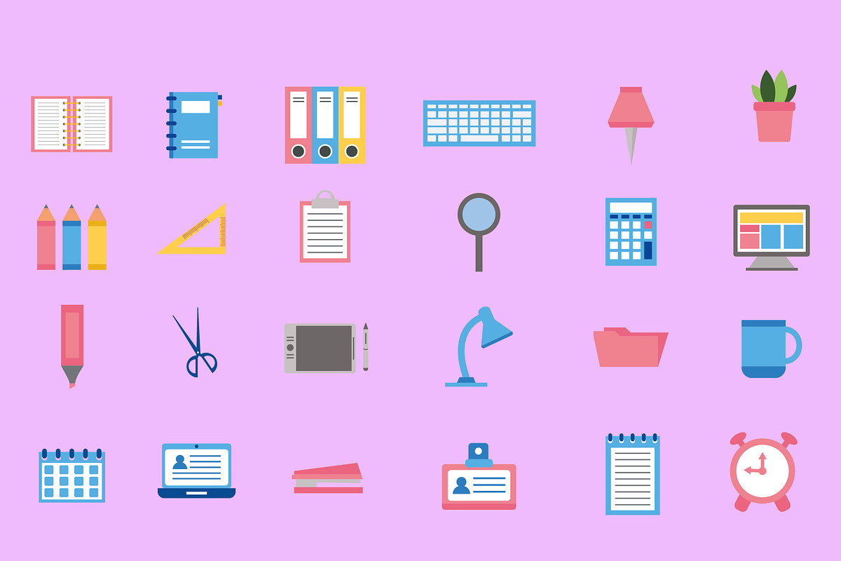 Office Supplies Icon Set