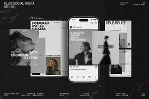 ELVO | Social Media Kit (III), a Social Media Template by Prapti Design