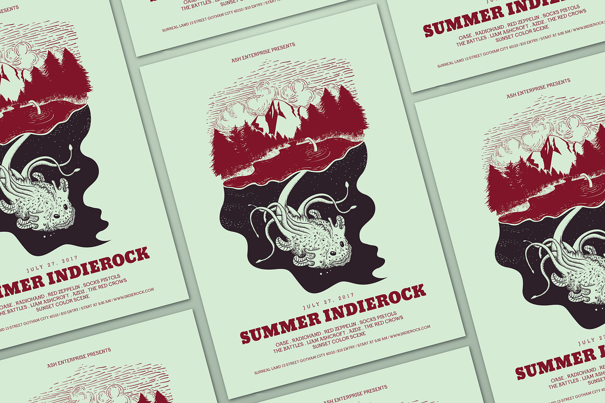 Lake Monster Vector Art Flyer, a Flyer Template by ashenterprise (Photo 3 of 3)