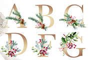 Winter Greenery Watercolor Graphics, an Illustration by studioequinox (Thumbnail 3 of 20)