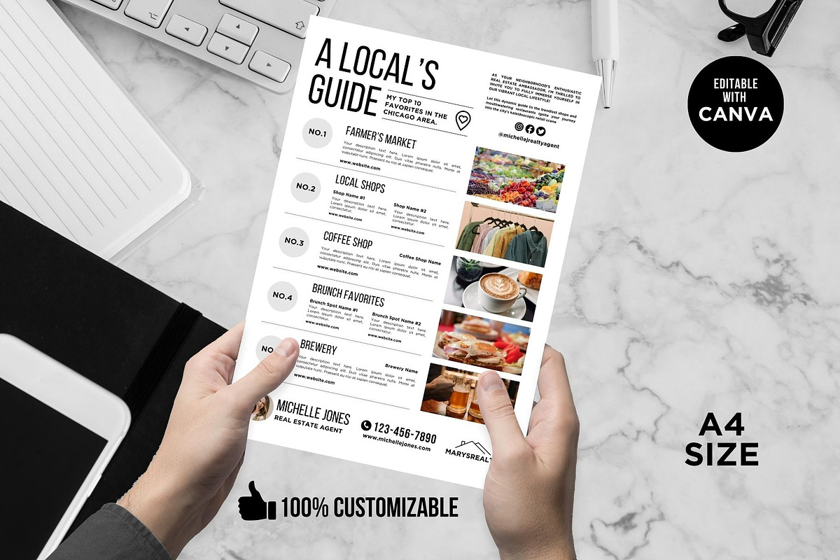 Real Estate Local Guide Flyer Canva, a Flyer Template by CreativeVinesStore (Photo 2 of 6)