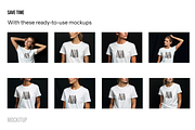 Set of 8 White Tshirt Mockups, a Shirt Mockup by Mock It Up (Thumbnail 7 of 7)