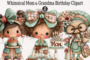 Mom & Grandma Birthday Clipart, a Seasonal Illustration by CreationArt (Thumbnail 1 of 5)