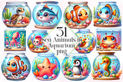 Sea Animals in Aquarium Sublimation, a Work Illustration by Dream Creation (Thumbnail 1 of 4)