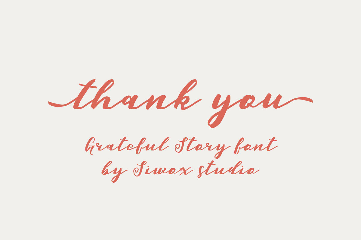 Grateful Story - a handwritten font, a Handwritten Font by Siwox Studios (Photo 9 of 9)