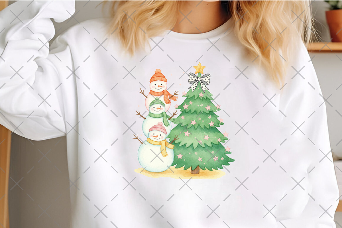Coquette Glitter Christmas Snowman, an Illustration by Craft Nest (Photo 3 of 6)