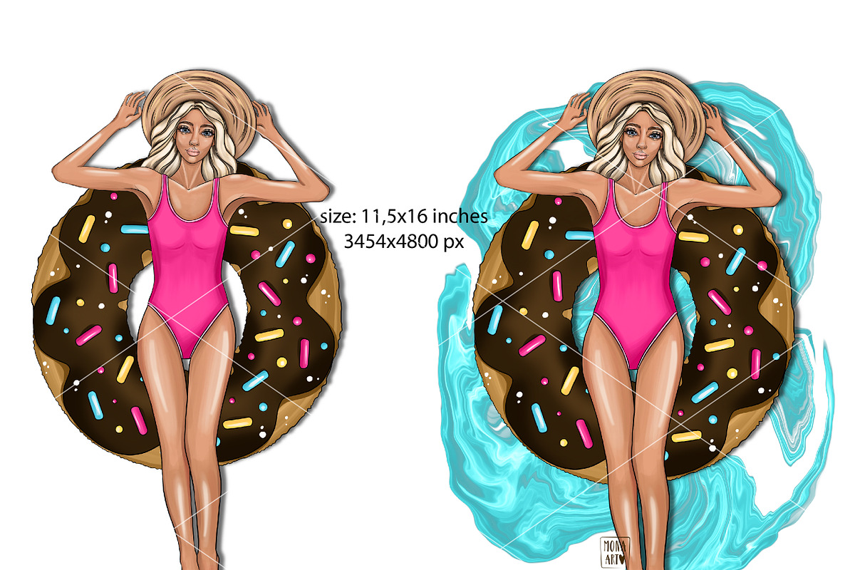 Young woman relaxing. Fashion Girl, a Graphic by Natalya_Mona_Art (Photo 4 of 11)