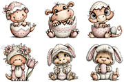 Whimsical Easter Animals Clipart, an Illustration by Sublimation Artist (Thumbnail 6 of 7)