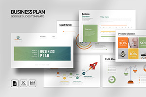Business Plan Google Slides Template, a Presentation Template by Design Vault