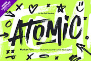ATOMIC Marker Font + Extras (UPDATE), a Font by Sam Parrett (Thumbnail 1 of 10)