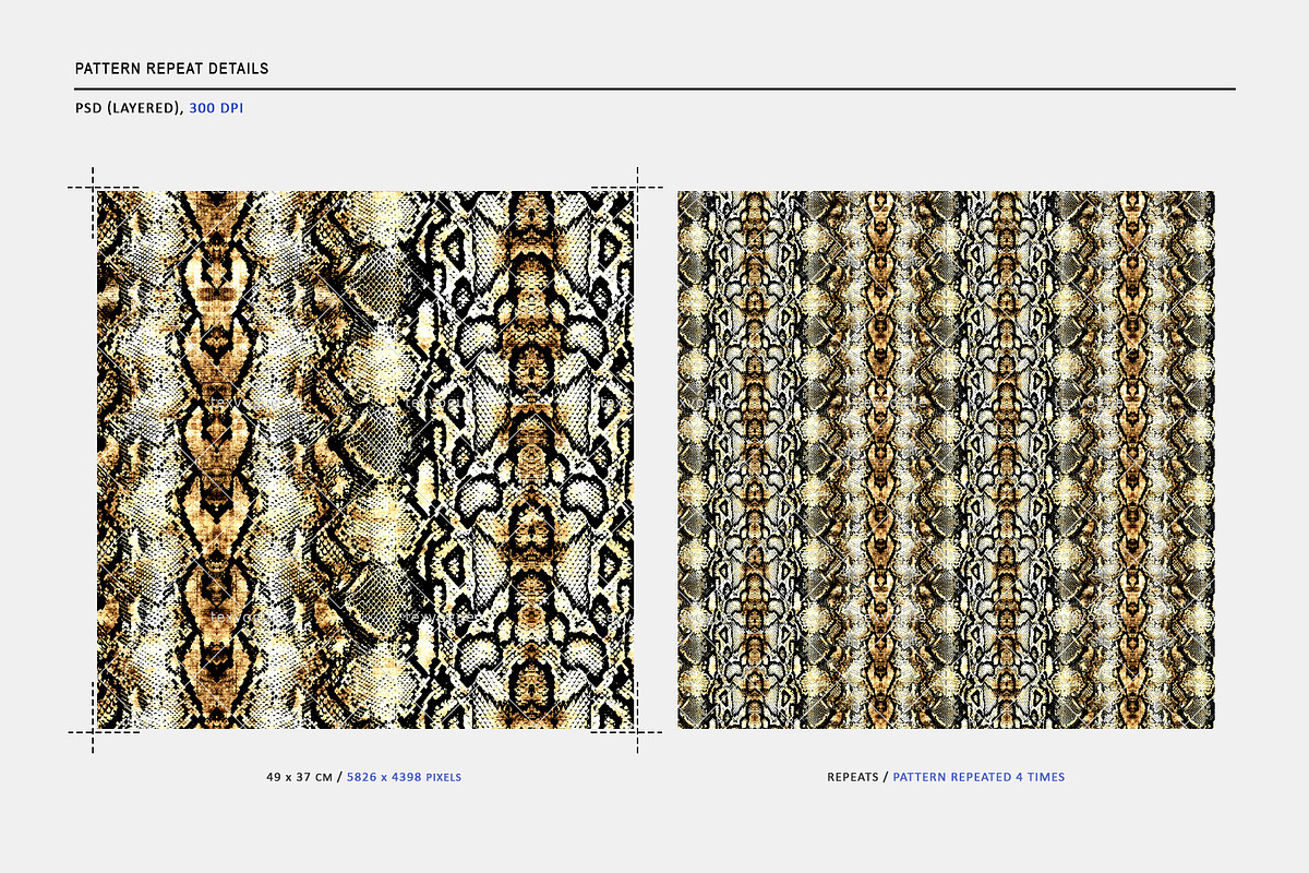 Jungle Snake - Seamless Patterns, a Pattern Graphic by texvogue (Photo 3 of 10)