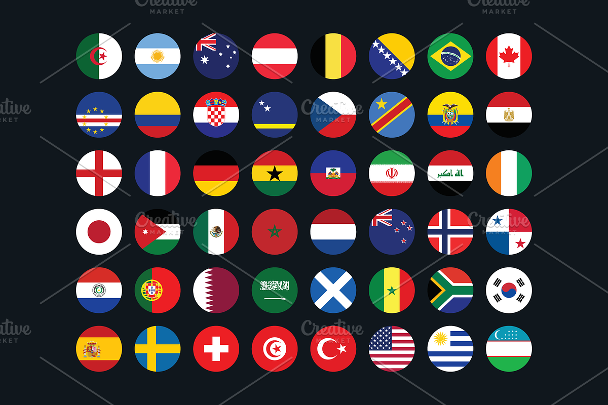 World Cup 2026 - Football Icon Flags, a Solid Icon by bvcreates (Photo 2 of 5)