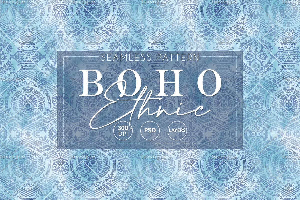Boho Ethnic - Seamless Patterns, a Pattern Graphic by texvogue (Photo 1 of 17)