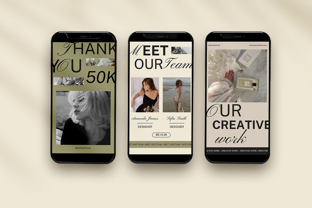 Berlin Social Media Canva Templates, a Social Media Template by Amaré Creative (Photo 4 of 13)