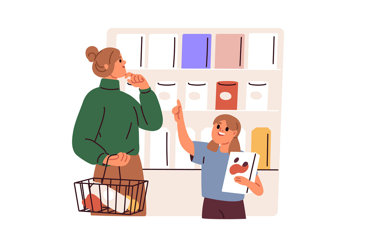 People shopping, choosing goods set, a Person Illustration by Good Studio (Photo 3 of 8)