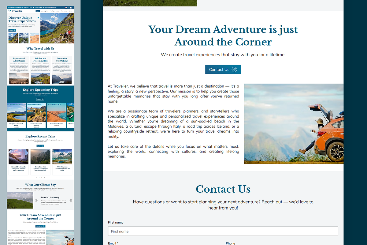 Travel Agency / Blog Website preview 7
