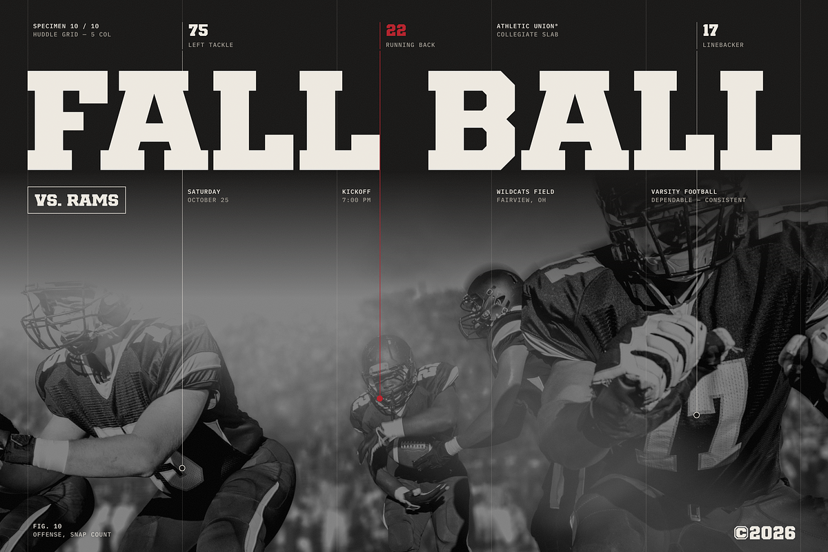 Athletic Union - College Typeface, a Slab Serif Font by HipFonts (Photo 10 of 18)