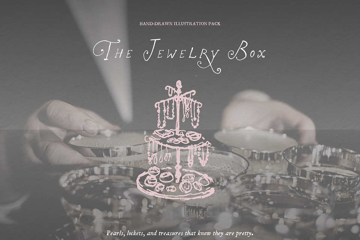 Vintage Jewelry Vector Clipart Set, an Object Illustration by The October Creative (Photo 8 of 13)