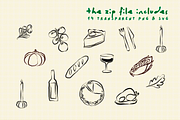 Hand Drawn Thanksgiving Doodles, a Seasonal Illustration by CraftingOnSunday (Thumbnail 2 of 4)