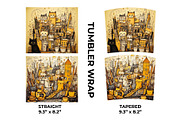 Doodle Cat 20oz Skinny Tumbler Wrap, an Object Graphic by Mockmenot (Thumbnail 3 of 3)