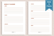 Weekly Planner Template, Canva, a Templates & Theme by Jaboor Magics (Thumbnail 2 of 5)
