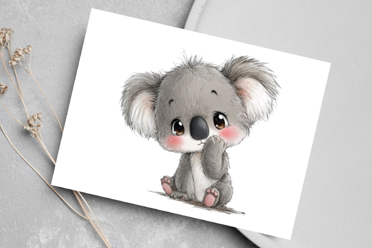 Koala Bears with Emotions Clipart, an Illustration by Canvas Craft (Photo 7 of 8)