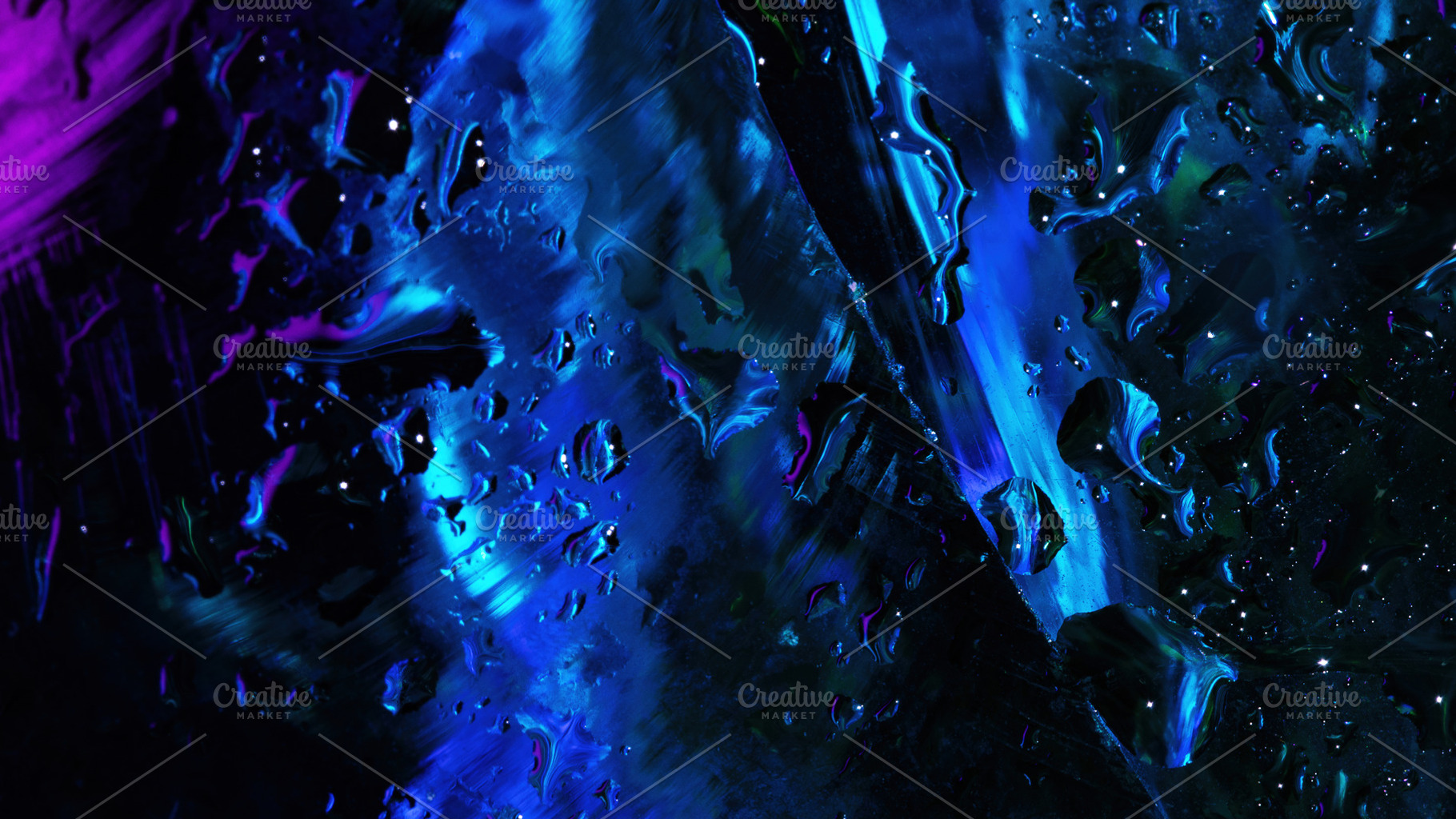 Abstract close-up of water droplets on a glass surface illuminat, a Background Photo by Ales Munt