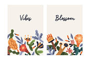 Floral cards, posters, banners set, a Decorative Illustration by Good Studio (Thumbnail 3 of 9)